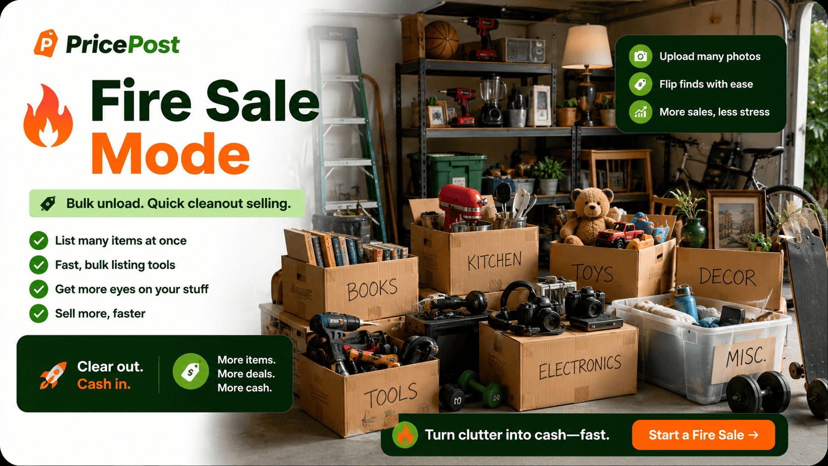 Fire Sale Mode bulk selling